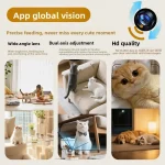 Intelligent visual cat and dog automatic feeder, rechargeable monitoring feeder with pitch timing - Image 6