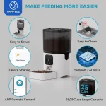 Smart Automatic Cat Feeders: WiFi Pet Feeder with APP Control for Remote Feeding, Detachable for Easy Clean, Automatic Cat Food - Image 3