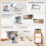 Intelligent visual cat and dog automatic feeder, rechargeable monitoring feeder with pitch timing - Image 5