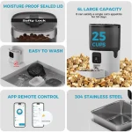 Smart Automatic Cat Feeders: WiFi Pet Feeder with APP Control for Remote Feeding, Detachable for Easy Clean, Automatic Cat Food - Image 4