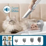 Dog Grooming Kit with Vacuum Suction, 5 in 1 Clipper Set with 2.5L Vacuum Cleaner for Shedding, Low Noise Pet Grooming Tool - Image 4
