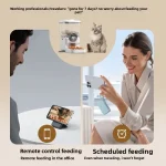 Intelligent visual cat and dog automatic feeder, rechargeable monitoring feeder with pitch timing - Image 3